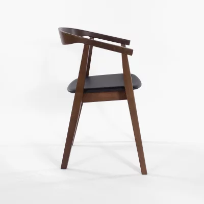 Стул Джон черная матовая экокожа орех 55X47.5X77 CM 4