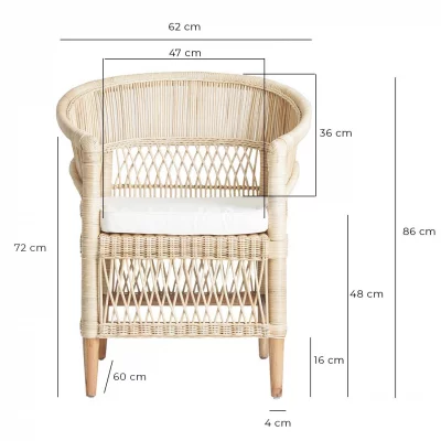 Ротанговый стул Elna 62X68X82 CM 9