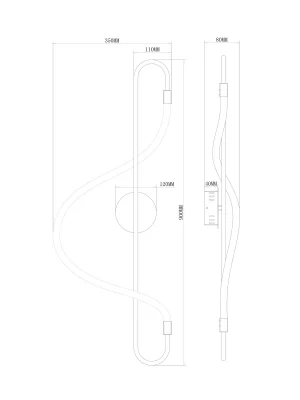 Настенный светодиодный светильник Нарядный 90X35X8 CM 14