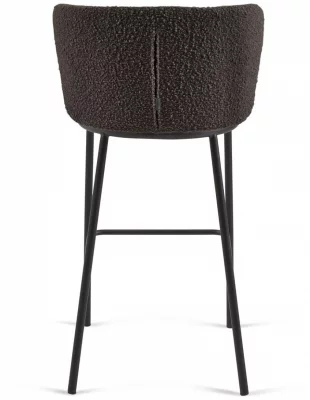 Барный стул Ciselia 54X48X102 CM чёрная ткань букле 5
