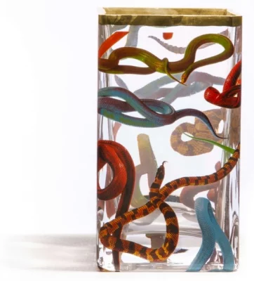 Стеклянная ваза Snakes 10X8X14 CM 4