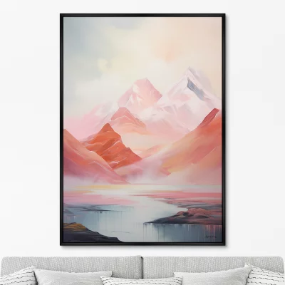 Постер на холсте Pink Mountains 75X105 CM 6