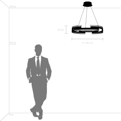 Подвесная люстра Rotonda 59X59X60 CM 5