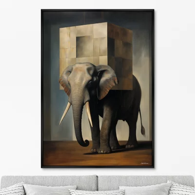 Постер на холсте Hoc est Elephanto 75X105 CM 6