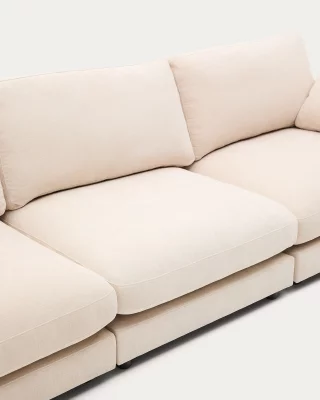 Бежевый четырёхместный диван из шенилла Gala 300X105X87 CM 5