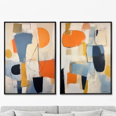 Набор из двух постеров на холсте Two of them 75X105 / 75X105 CM 8