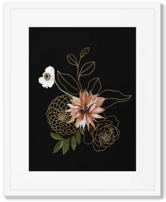 Тетраптих Golden flowers 42X52 / 42X52 / 42X52 / 42X52 CM 5