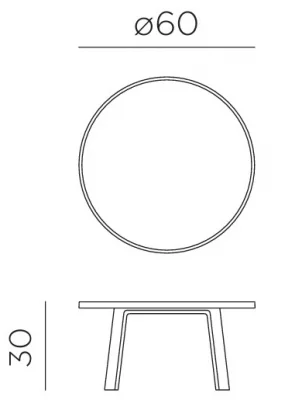 Столик пластиковый кофейный Maximo Tavolino 60X60X30 CM 3