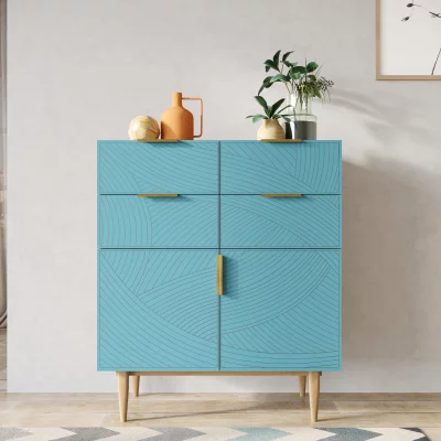 Комод Line 90X60X105 CM blue 4