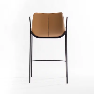 Стул барный Эссен светло-коричневая экокожа черные ножки 56X55,5X100 CM 5