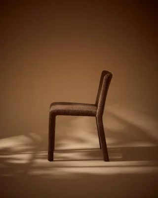 Штабелируемый стул Loria шоколадно-коричневый шенилл 60.5X56X76 CM 3