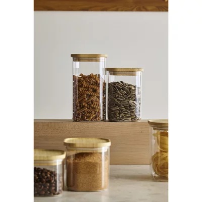 Банка для хранения квадратная glass bamboo, 600 мл 3