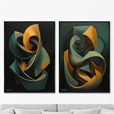 Набор из двух постеров на холсте Stone Flowers 75X105 / 75X105 CM 8