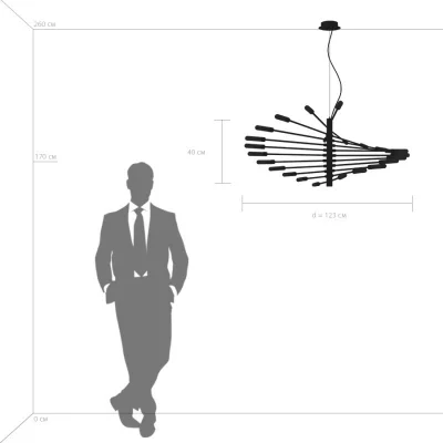 Подвесная люстра Rango 123X65X138 CM 8
