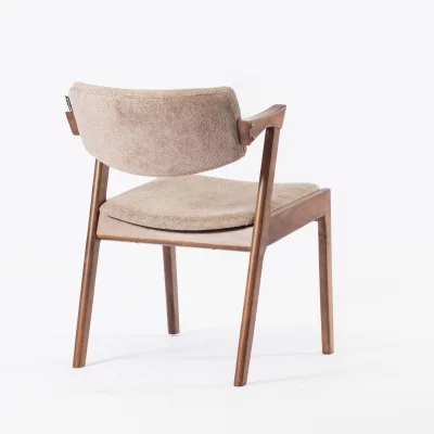 Стул Кай бежево-коричневая ткань ножки орех 51,5X63X73 CM 4