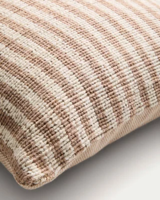 Бежевая полосатая наволочка Dirome из 100% PET 45X45 CM 4
