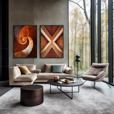 Набор из двух постеров на холсте The Song of Architecture 75X105 / 75X105 CM 4