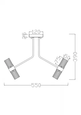 Люстра Миа FR6038CL-L60B 55X55X39 CM 6