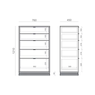 Высокий комод TLD024 8