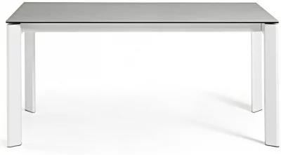 Раздвижной стол Atta 160-220X90X76 белые ножки светло серая керамическая столешница 3