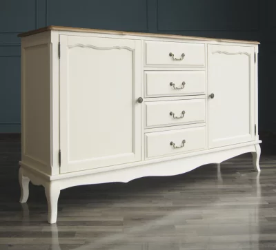 Бежевый комод Леонтина с дверками и ящиками 160X42X91 CM 3