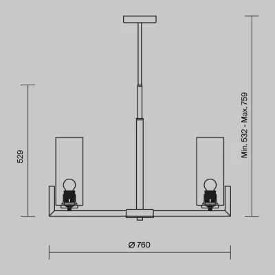 Подвесной светильник Fortano 76X76X75.9 CM 3