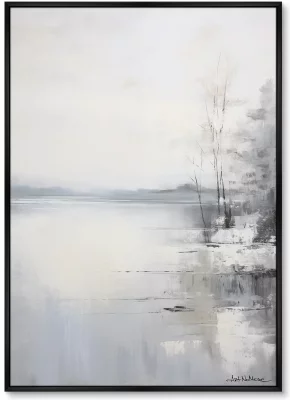 Набор из двух постеров на холсте Landscape collection Winter lake 75X105 / 75X105 CM 3