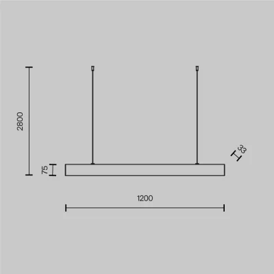 Подвесной светильник Базис 1200X33X2800 CM 5