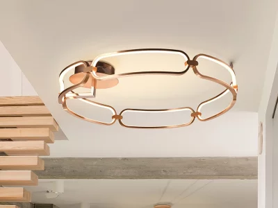Потолочный светодиодный светильник Colette Ø80 розовое золото 80X16 CM 7