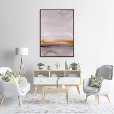 Постер на холсте Late evening river bank 75X105 CM 3