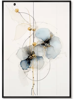 Набор из двух репродукций холсте Blue flowers 75X105 / 75X105 CM 3