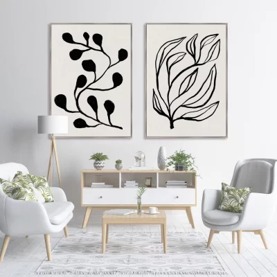 Диптих на холсте Branches in color No10 75X105 / 75X105 CM 4