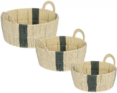 Корзина плетеная Bodhran Sage Ethnic 37X37X23 CM 4