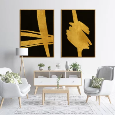 Набор постеров на холсте Golden knots 75X105 / 75X105 CM 4