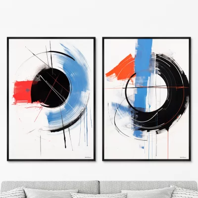 Набор из двух постеров на холсте Shape spectrum 75X105 / 75X105 CM 8