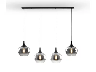 Люстра Opaz 4L черный/дымчатый 109X19X120 CM 12