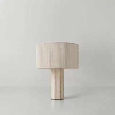 Настольный светильник Papier 2 молочный, текстильный абажур 10