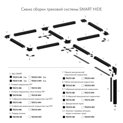 Экран для шинопровода Denkirs TR2010-WH 3