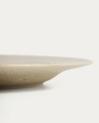 Бежевая керамическая десертная тарелка Sarel 23X23X2.8 CM 5