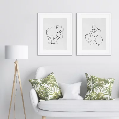 Диптих Gorilla and Rhino 42X52 / 42X52 CM 4