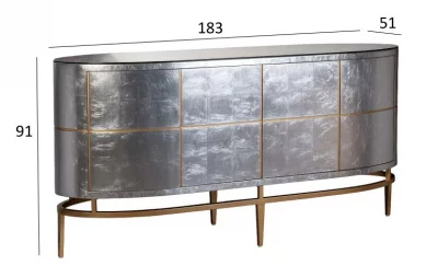 Комод Futuro серебристый 183X51X91 CM 7