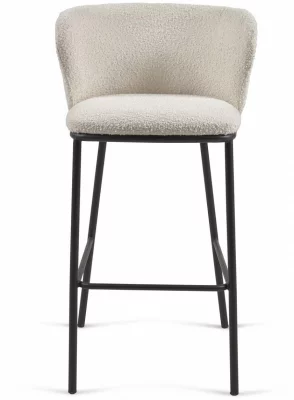 Барный стул Ciselia 54X48X102 CM белая ткань букле 4