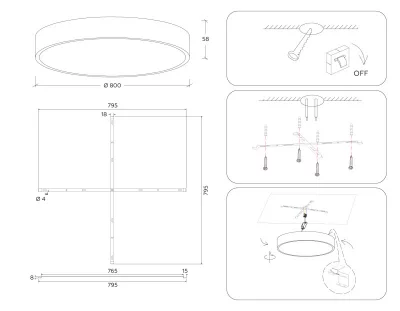 Накладной светильник Ambrella Light FV5541 5