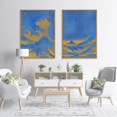 Диптих The Big wave in Kanagawa 75X105 / 75X105 CM 4