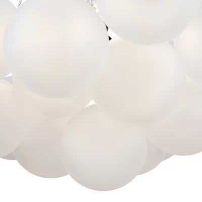 Подвесной светильник Fiesta хром, белое стекло, 6 плафонов 7