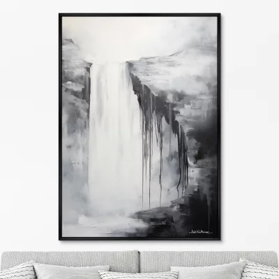 Постер на холсте Sky bridge to the waterfall 75X105 CM 6