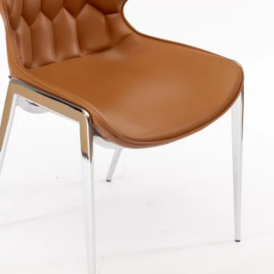 Стул Найроби светло-коричневая экокожа хромированные ножки 53X63,5X82 CM 7
