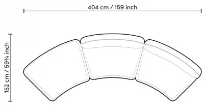 Модуль дивана оттоманка Grand Avenue 145X100X43 CM 16