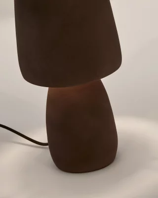 Настольная лампа из коричневой терракоты Tandy 15X15X30 CM 3