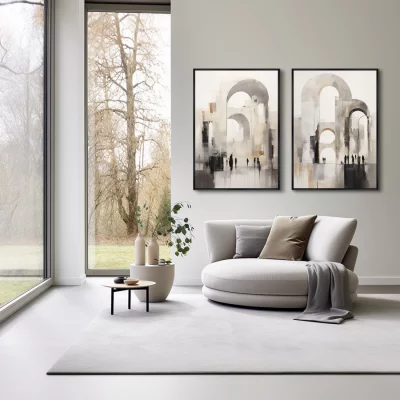 Набор из двух постеров на холсте Graceful arches 75X105 / 75X105 CM 4